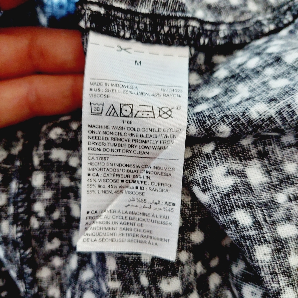 Old Navy | Linen Halter Mini Dress Neutral Leopard Print Keyhole P661 - Picture 9 of 10